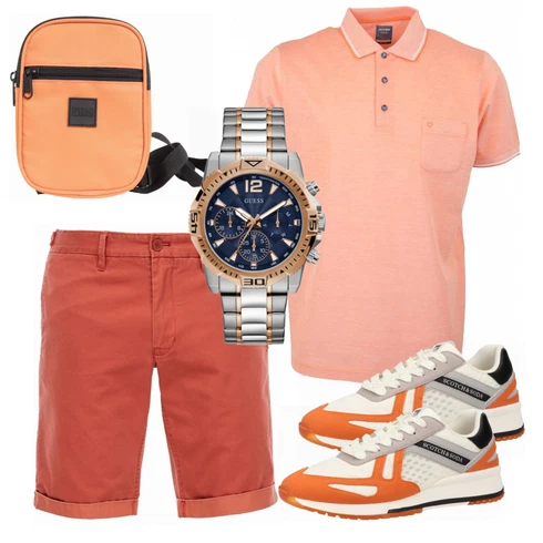 Orange Schultertasche Urban Classics kombinieren
