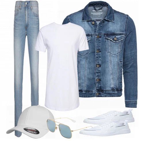 Weiß Sonnenbrille Ray-Ban kombinieren