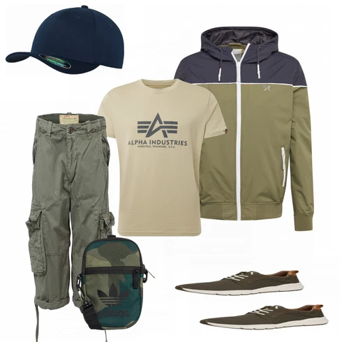 Beige Hemd Alpha Industries kombinieren