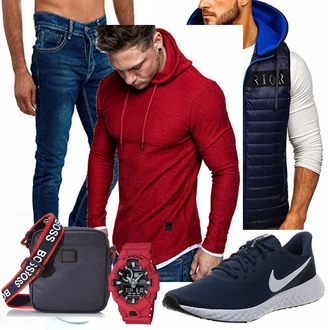 Outfit mit Blau Schuh Nike "Freizeit Outfit"