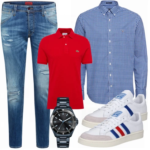 Weiß/Blau Hose Jack & Jones kombinieren