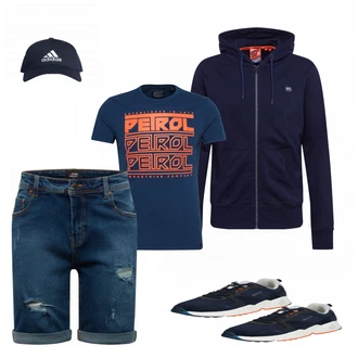 Outfit mit Blau Hut Adidas Performance "Freizeit Outfit"