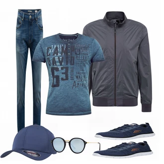 Outfit mit Grau SommerJacke Superdry "Freizeit Outfit"