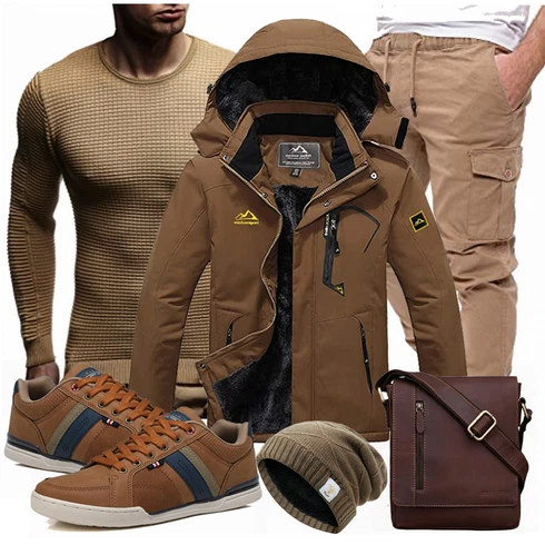 Rot Winter Parka/Regenjacke TACVASEN kombinieren