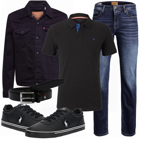 Schwarz Schuh Sneaker/Leder Sneaker Polo Ralph Lauren kombinieren