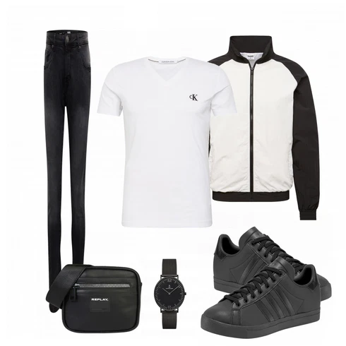 Schwarz Jeans Urban Classics kombinieren mit Schwarz Sommerjacke Urban Classics
