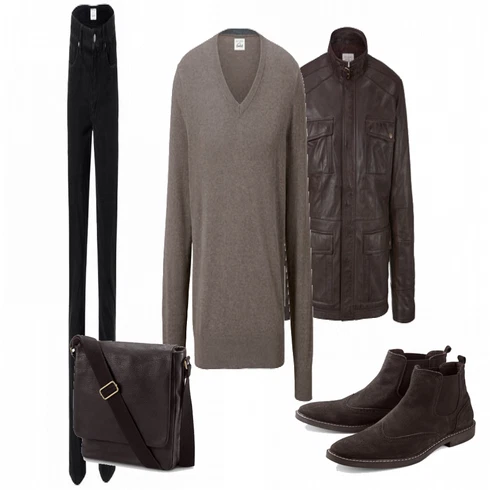 Grau Strickjacke Tchibo kombinieren