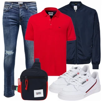 Outfit mit Grau Schuh Sneaker Adidas Originals "Freizeit Outfit"