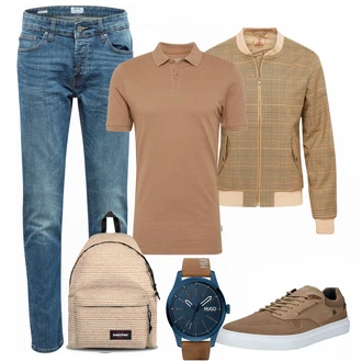 Outfit mit Grau Schuh Sneaker Bullboxer "Freizeit Outfit"
