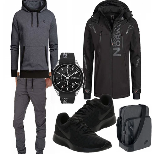 Grau/Blau Tasche Nike kombinieren