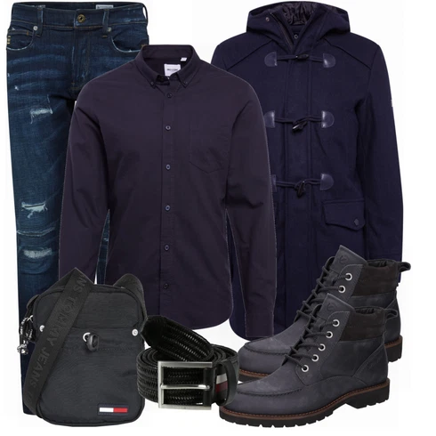 Blau Stiefel Ecco kombinieren