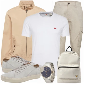 Outfit mit Beige Sommerjacke Tom Tailor Denim "Freizeit Outfit"