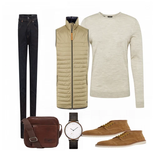 Schwarz Jeans Tom Tailor Denim kombinieren mit Braun Schuh Stiefel SELECTED HOMME