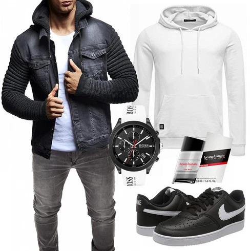 Trachtenmode Nike kombinieren mit Grau Accessoire Bruno Banani