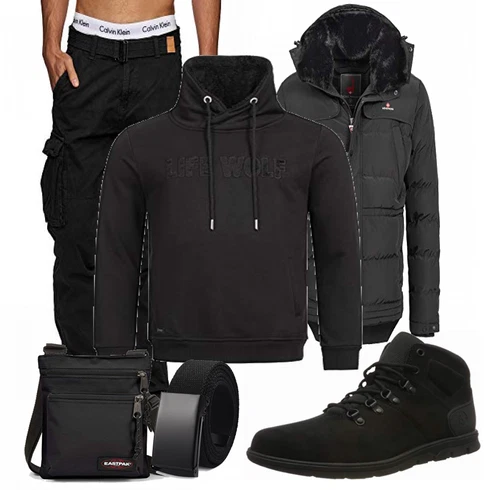Blau Hose/Winter Parka Höhenhorn kombinieren
