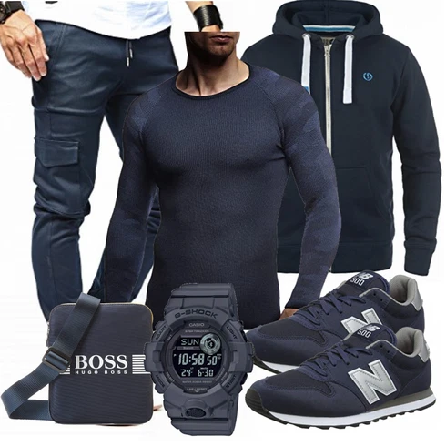 Blau Schuh Casio kombinieren