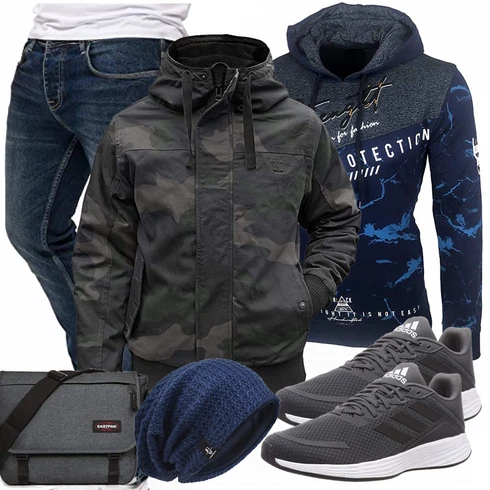 Blau Hut/Winter Parka VECRY kombinieren