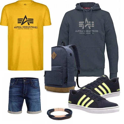 Gelb Overall Alpha Industries kombinieren