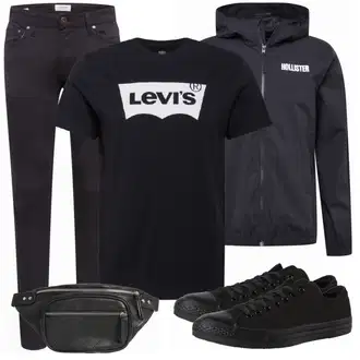 Outfit mit Schwarz Sneaker Converse "Freizeit Outfit"
