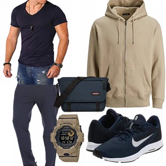 Outfit mit Blau Schuh Nike "Freizeit Outfit"