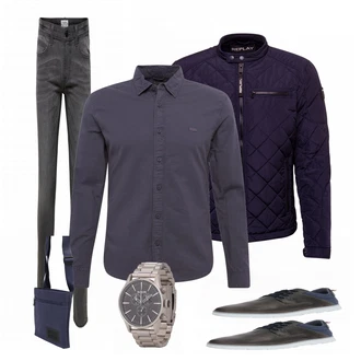 Outfit mit Blau Sneaker Bullboxer "Freizeit Outfit"