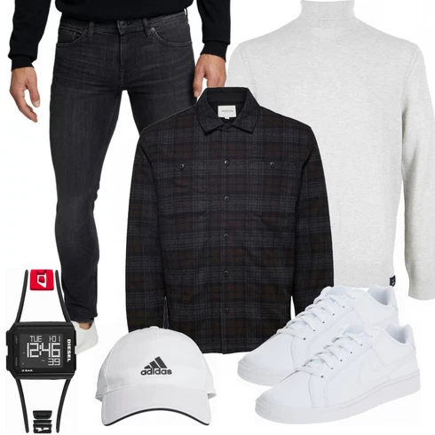 Weiß/Grau Schuh Sneaker Nike Sportswear kombinieren