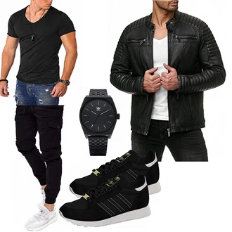 Outfit mit Blau Schuh Adidas "Freizeit Outfit"