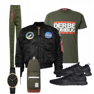 Outfit mit Schwarz Schuh Sneaker Adidas Originals "Freizeit Outfit"