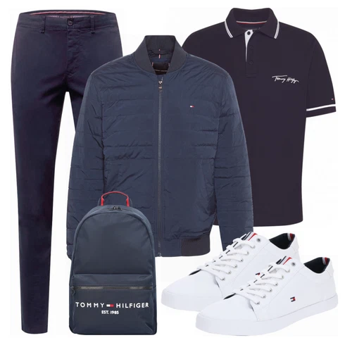 Schwarz Poloshirt Tommy Hilfiger kombinieren
