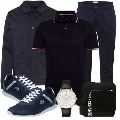 Schwarz Poloshirt Tommy Hilfiger kombinieren