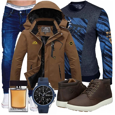Rot Winter Parka/Regenjacke TACVASEN kombinieren