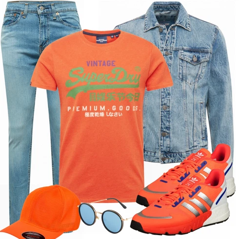 Orange Hut Flexfit kombinieren