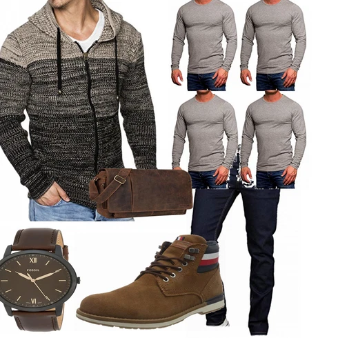 Rot Winter Parka Tommy Hilfiger kombinieren