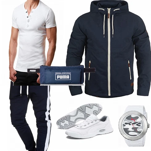 Blau Hose Blend kombinieren