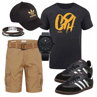 Outfit mit Blau Schuh Adidas "Freizeit Outfit"