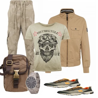 Outfit mit Blau Sneaker New Balance "Freizeit Outfit"