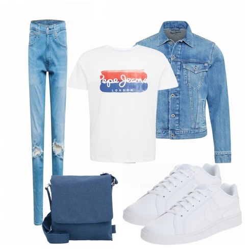 Weiß/Grau Schuh Sneaker Nike Sportswear kombinieren