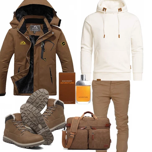 Rot Winter Parka/Regenjacke TACVASEN kombinieren