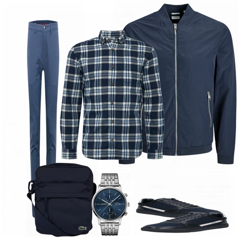 Blau Schuh Sneaker Boss kombinieren