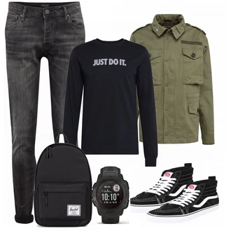 Outfit mit Grau SommerJacke Superdry "Freiziet Outfit"
