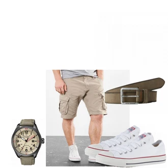 Outfit mit Grau Sneaker Converse "FridayLook"