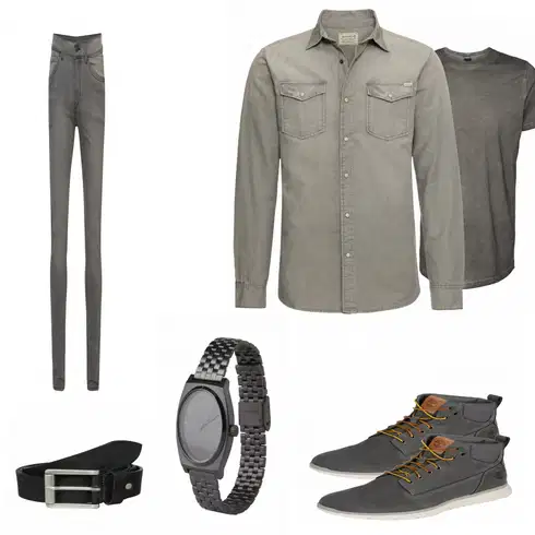 T-Shirt Urban Classics kombinieren mit Grau Trachtenmode Timberland