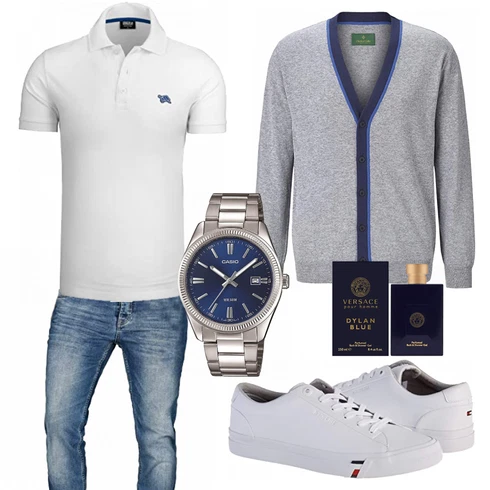 Grau Schuh Casio kombinieren