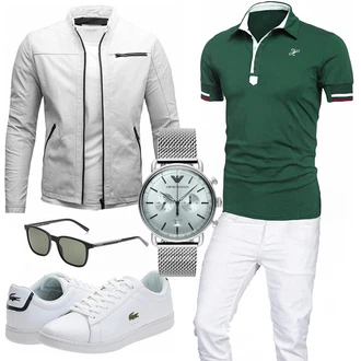 Outfit mit Grau Sneaker Lacoste "Fruhlings Outfit"