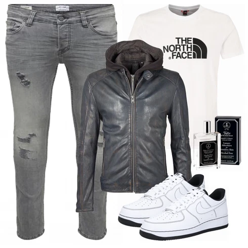 Grau Schuh Sneaker Nike Sportswear kombinieren