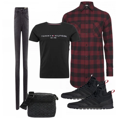 Schwarz Casual Hemd Urban Classics kombinieren