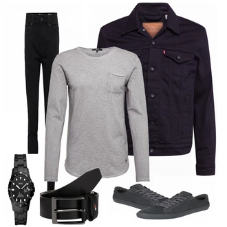 Outfit mit Grau Tigha "Fuer das Business"