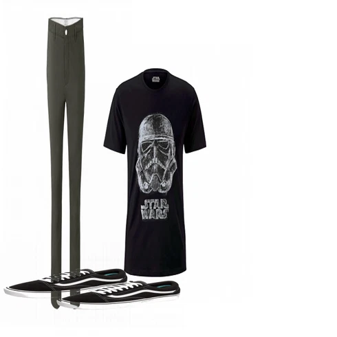 Schwarz Casual T-Shirt Tchibo kombinieren