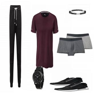 Outfit mit Schwarz Tigha "Funktionsshirt"