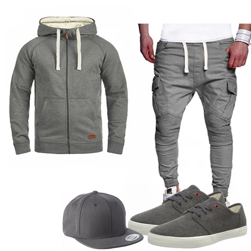 Grau Overall/Hut Flexfit kombinieren